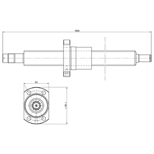 VITE+CHIOCCIOLA ASSE "Y" D32X20 L=1854 | 