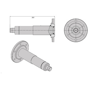 SHAFT L=297 FOR DRIVEN PULLEY | 