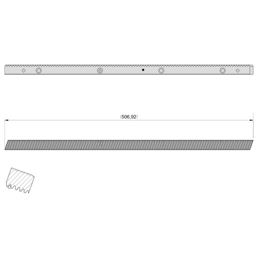 HELICOIDAL TEETH RACK |