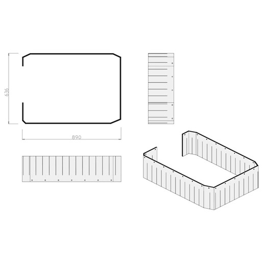 KIT STRAPS FOR HEAD L=2609 H=230 |