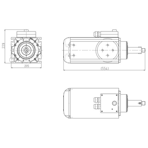 MOTOSPINDLE 205X175 13KW D=40 L=93 |
