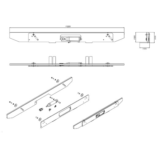 AIUTO CARICO DX PER PIANO L=1300 (I=795) |