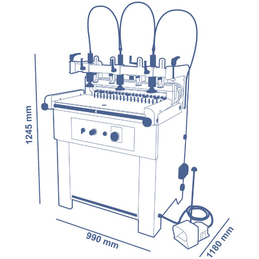 minimax ad 21 | Boormachine met 21 boren met snelkoppeling