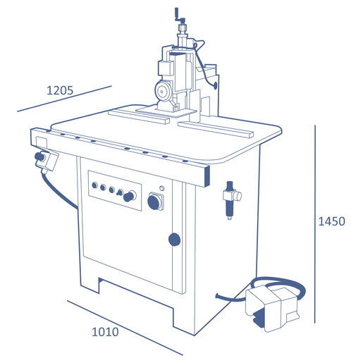t 20 | Manual trimming machine for straight and shaped panels