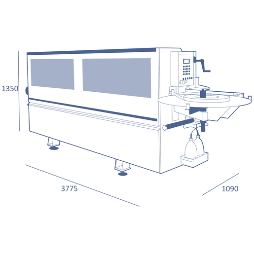 me 40t | Automatic edge bander with pre-milling unit and end cutting unit with radius function