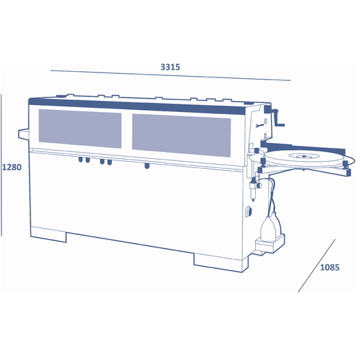 me 35tr | Automatic edge bander with pre-milling unit and end-cutting/rounding combined unit