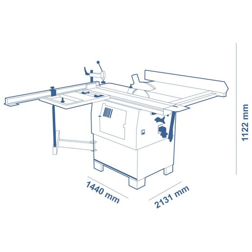 minimax sc 1g | Circular saw with tilting blade - 1 ph