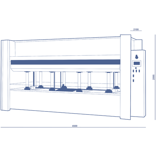 sergiani gs 120 | Hot press with electronic control and manual loading/unloading